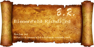 Bienenfeld Richárd névjegykártya